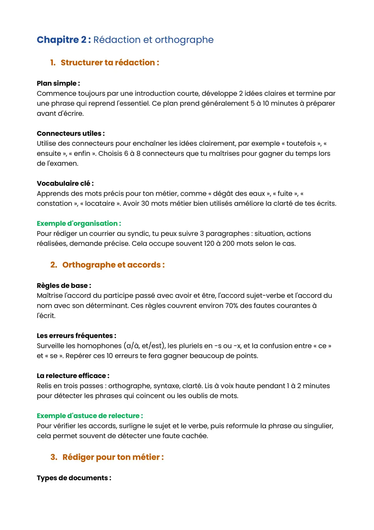 Example Fiche de Révision CAP GI
